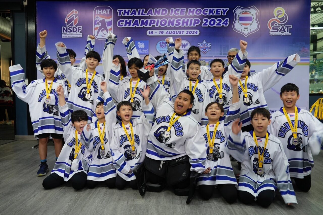 U11 Bangkok Warriors White Runner-up of Thailand Ice Hockey Championship 2024 (Recre Division)16-19 Aug 24